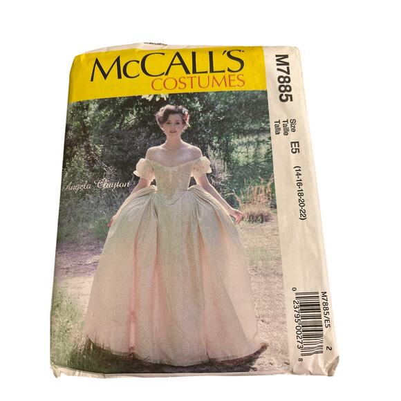 McCall's Angela Clayton Misses' Costume Pattern M7885 Size 14-22 NEW - Picture 1 of 2